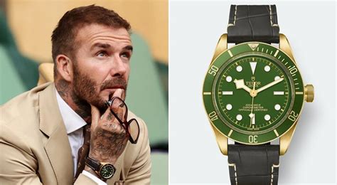 tudor black bay 58 david beckham|David Beckham's Golden Statement at Wimbledon .